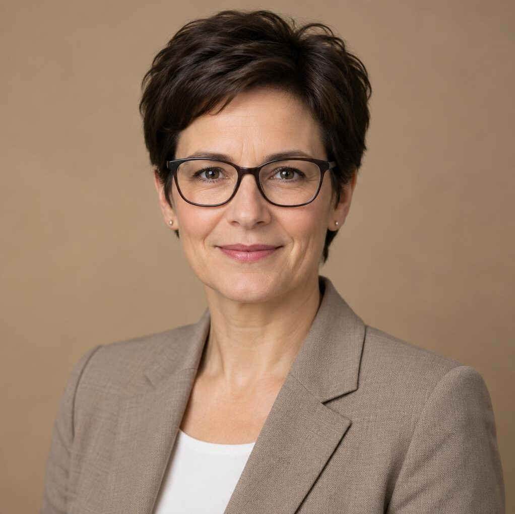 Studio portrait of a woman researcher in her forties