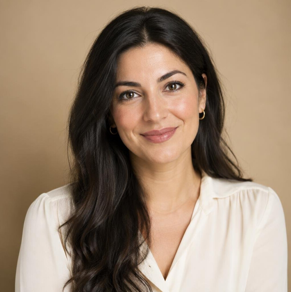 Studio portrait of a woman researcher in her thirties