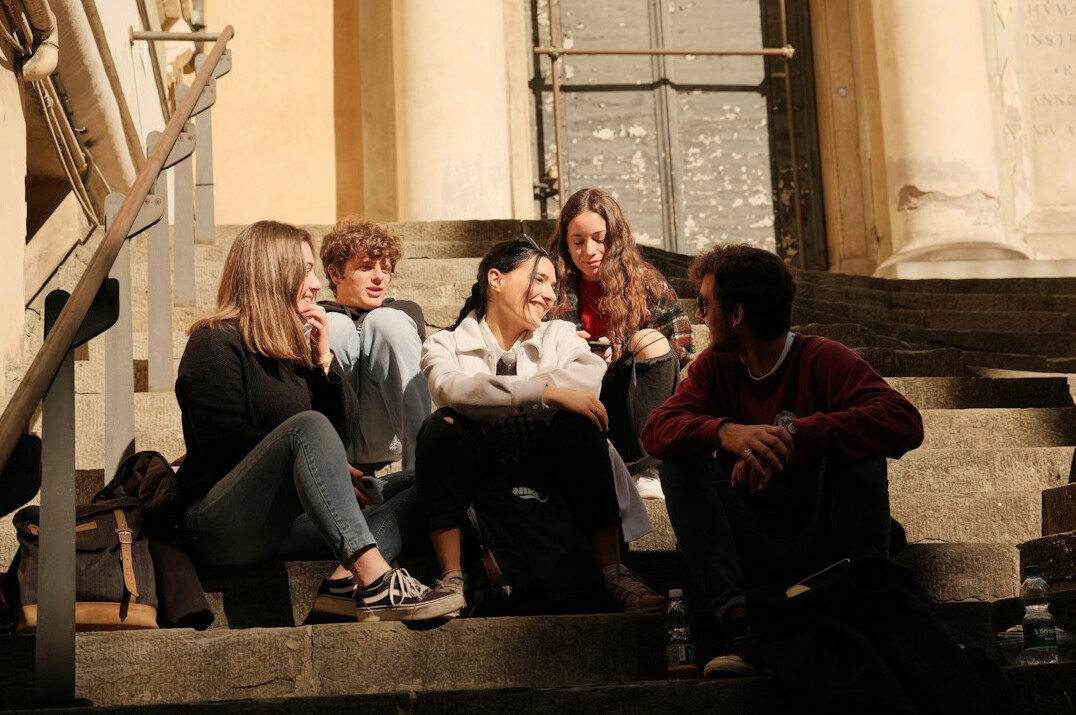 group watching movie theater