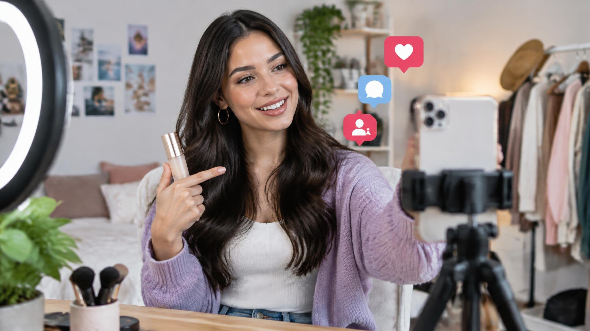 influencer creating content